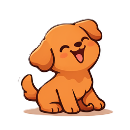 Mascotte chien heureux